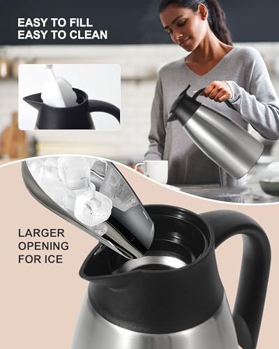 70 OZ Thermal Coffee Carafe (Silver / 71 Ounces)
