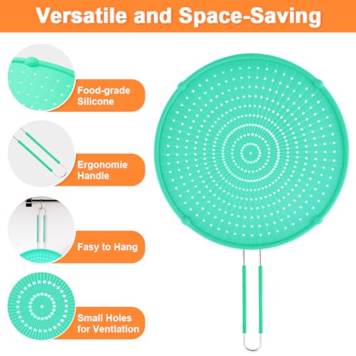 Splatter Screen for Frying Pan (Green)