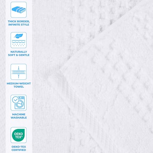 Playa Zero Twist Cotton Medium Weight Towels (9 Piece Towel Set / White)