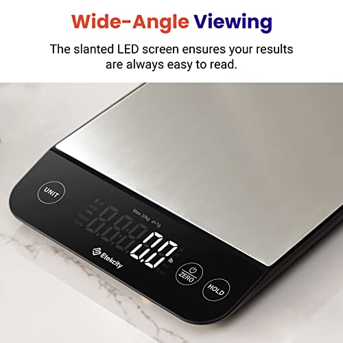 22lb Food Kitchen Scale (Stainless Steel-Silver)