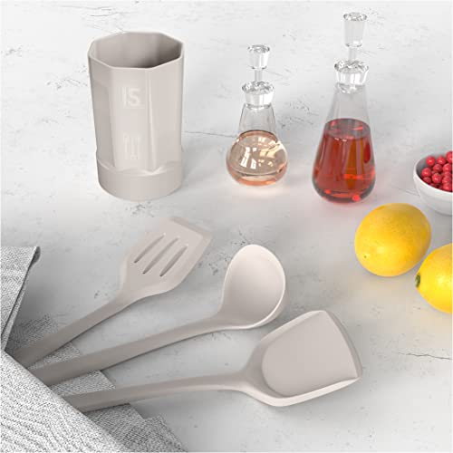 Silicone Cooking Utensils Set (Khaki)
