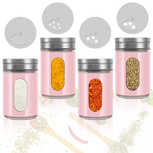 2pcs Salt and Pepper Shakers (Pink)