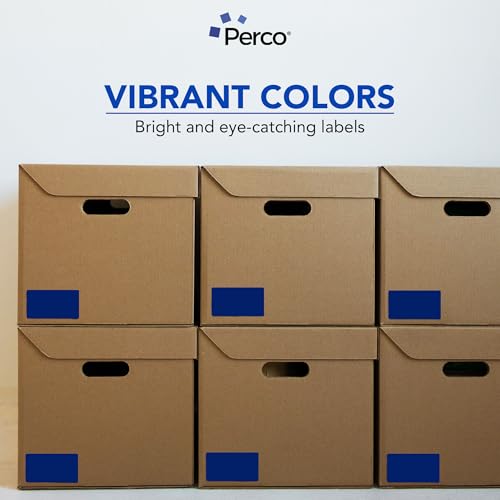 Dark Blue 3x5 Inch Perforated Sticker Labels (Mini Roll / Dark Blue)