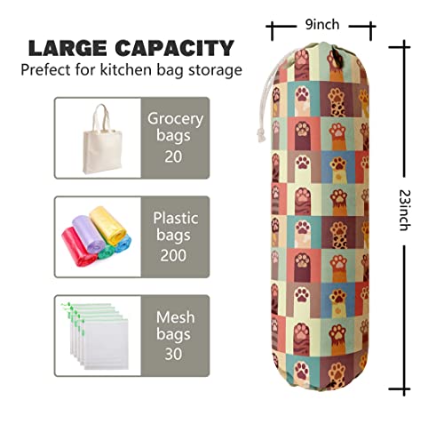 Cat Pattern Grocery Bags Holder Organizer For Shopping Bags (Cat 02)