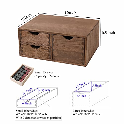 Coffee Pods Storage Drawer Holder for Capsules (HD-CF2D3C-DK-US)