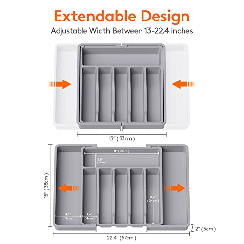 Extra Large Silverware Drawer Organizer