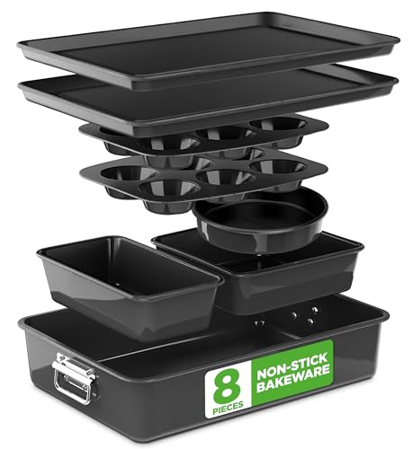 8 Piece Nonstick Bakeware Set (Onyx)