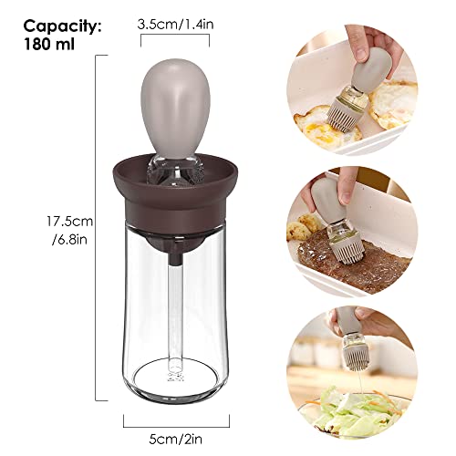 Oil Dispenser with Brush (Blue+Grey+Green)