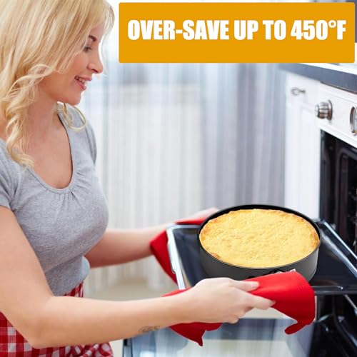 10 Inch Springform Pan Baking Pans Round Leakproof Nonstick Removable Bottom Bakeware for Cake (Round / 10 Inch)