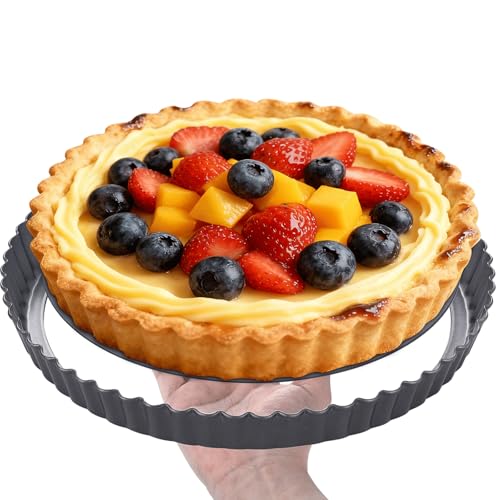 Tart Pan 9 Inch Tart Pans Removable Bottom (9.5 X 1.2 Inch)