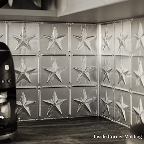 Tin Backsplash [5 (Pattern #36 Americana Star / Bright White Satin)