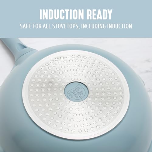 Nonstick 12” 5QT (12" Deep Skillet with Lid / Blue Haze)