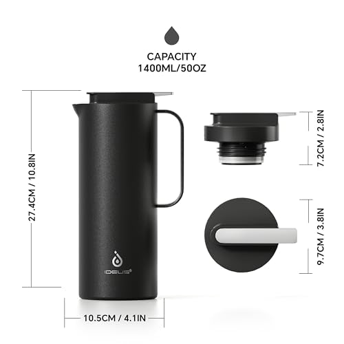 Thermal Coffee Carafe 50oz (Storm Black / 47.3 Ounces)