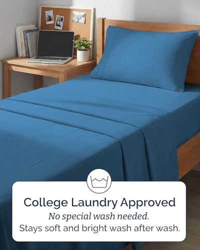 Twin XL 3 Piece Sheet Set (20 - Denim Blue / Twin XL)