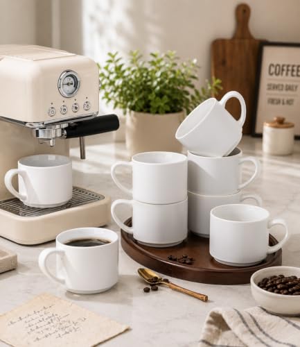 14 OZ Coffee Mugs Set of 12 (Matte White / Set of 12(14 Ounces))