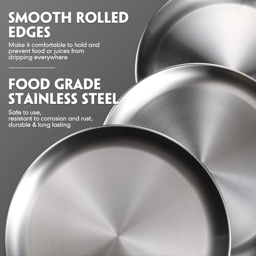 6 Pieces Silver Pizza Pans 8 Inch Bakeware (6 Count)