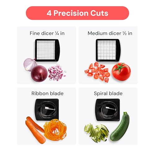 Pro Original Vegetable Chopper & Spiralizer (Black / 4 in 1)
