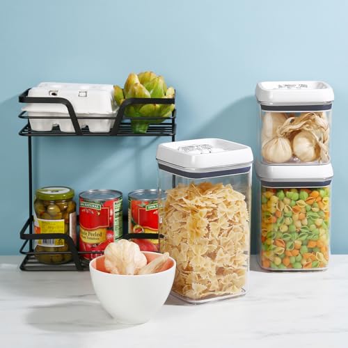 Flip Tite Acrylic Food Storage Container with Lid 6” XL Air Tight Ring Seal Flip Lock (White / 6")