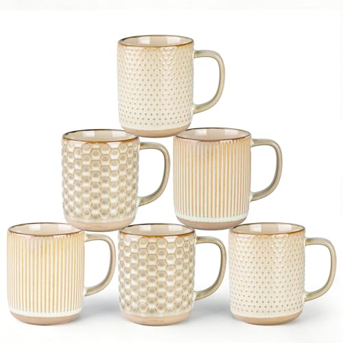 Coffee Mugs Set of 6 (Pale Khaki / Set of 6 (16 Ounces))