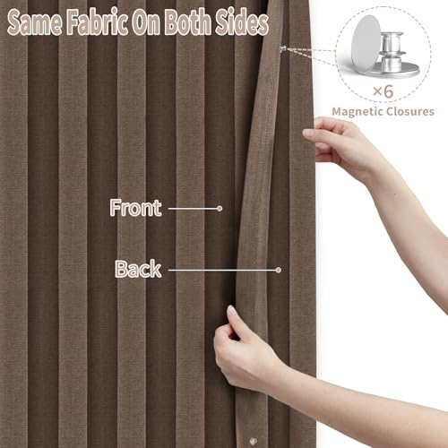 Door Curtains for Doorways (Brown / 39"W x 78"L (Pack of 1))