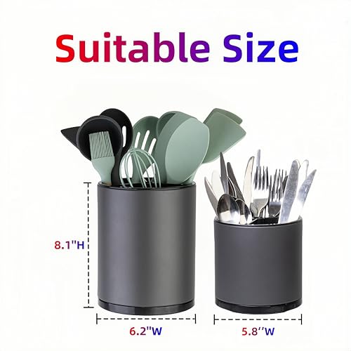 Kitchen Utensil Holder (Large & Medium / grey)