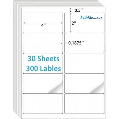 2x4 inch Shipping Labels (300 Count)