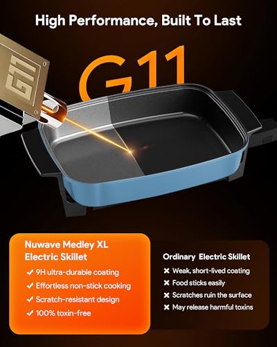 Medley XL Digital Electric Skillet (Cozy Blue)