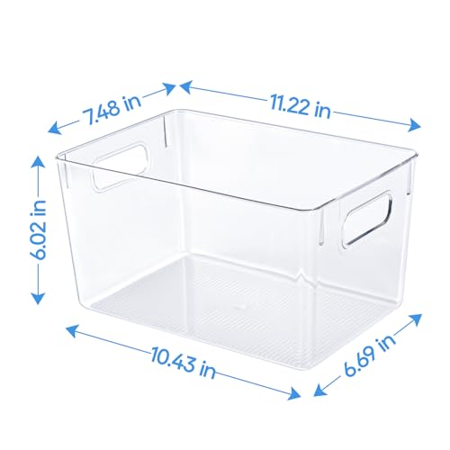 Clear Plastic Storage Bins (4 Count)