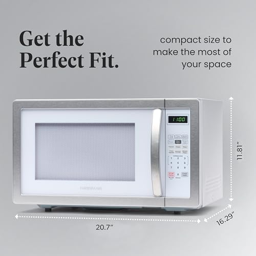 1.1 Cu. Ft. Countertop Microwave Oven (1.1 Cu. Ft. / White Platinum)
