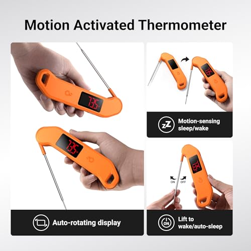 1 Sec Professional Digital Meat Thermometer (Orange)