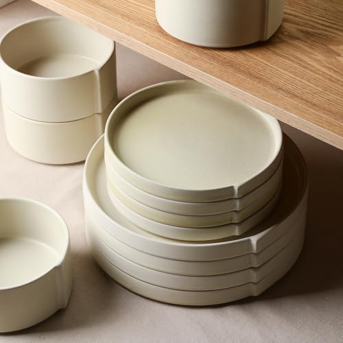 Bao 24 Piece Dinnerware Set Stoneware (Beige / 24-Piece - Service for 8)