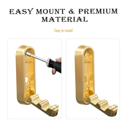 2 Pack Foldable Gold Wall Hooks