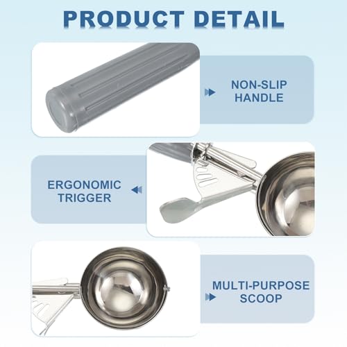 3 Pcs Cookie Scoops Ice Cream Scoop w