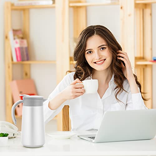 28oz Small Coffee Carafe Insulated Coffee Pot (White)