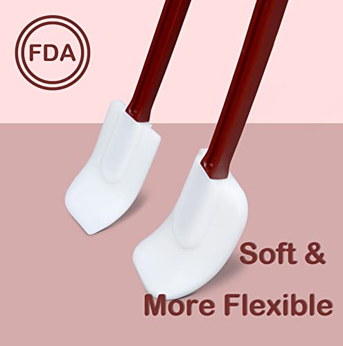 16.5 INCH Silicone Spatulas Heat Resistant Heavy Duty Rubber Spatulas Commercial Spatulas Set for Kitchen Use Silicone Cooking Utensils Sets of 2 (16.5 inch)