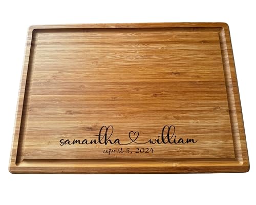 Handmade Personalized Bamboo Cutting Board (First Name Engraving)