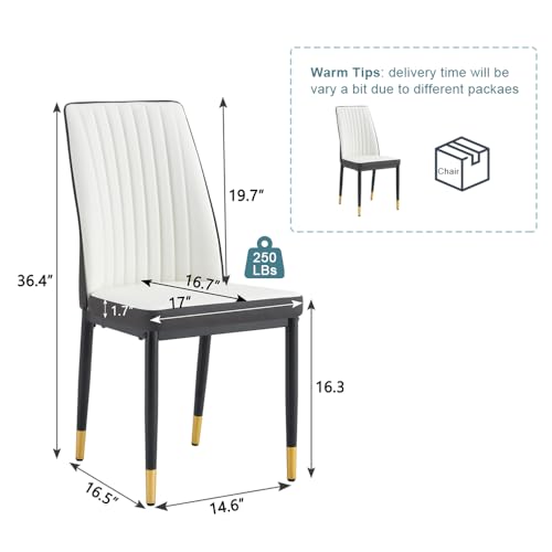 Modern Dining Chairs Set (B- Off White)
