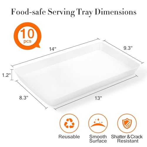 10 pcs Serving Tray for Entertaining (10 Count)