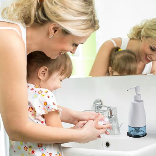 White Soap Dispenser with Coaster and Stickers (White)