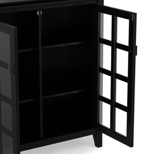 Artisan 38" Wide Solid Wood Storage Cabinet in Black (Black / 38 inch)