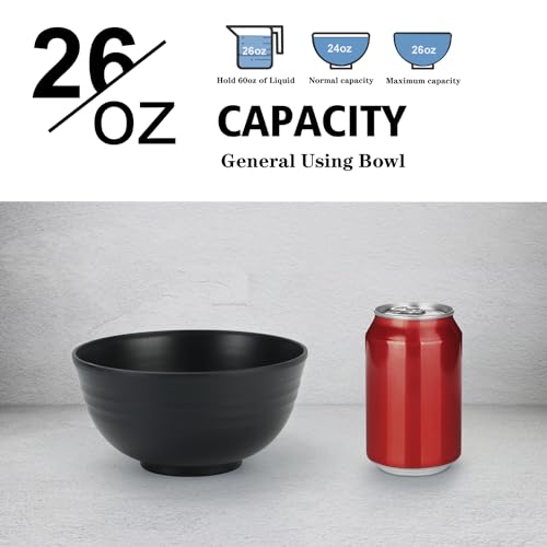 Wheat Straw Bowl Sets (26 oz / Black)