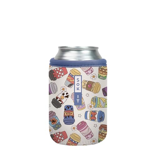 CanSok Sleeve for Beer & Soda Insulated Neoprene Cover (Happiest Cup / 12oz Can Sleeve)