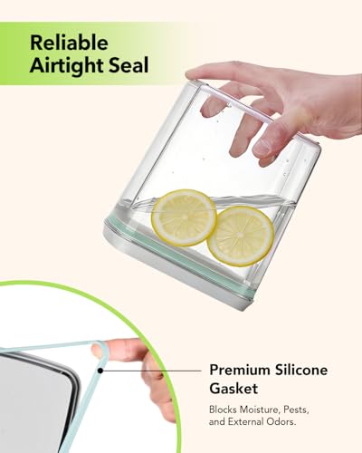 Airtight Food Storage Containers Set with One (4.2Qt*2)