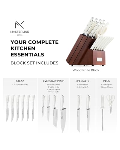Knife Set 15 Pcs German High Carbon Stainless Steel Kitchen Knife Set