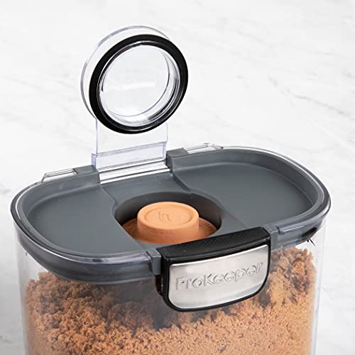 International ProKeeper+ Clear Plastic Airtight Food Baker's Kitchen Storage Organization Container Canister Set with Magnetic Accessories (2- Piece Set)