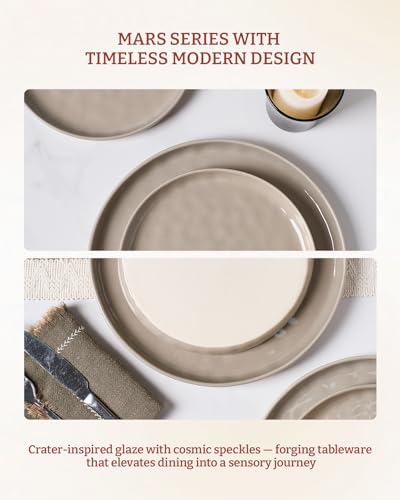 Mars Stoneware Dinnerware Set for 4 (Cinnamon Brown / Set(12pcs))