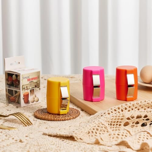 Egg Topper Cutter Tool Egg Cracker Tool Egg Shell Opener Hard Boiled Egg Peeler Egg Shell Opener for Hard Boiled Eggs Egg Cracker Tool For Eggs Kitchen Gadgets (3 Count)