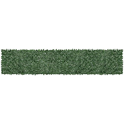 Artificial Ivy Privacy Fence Screen (Ivy with Green Mesh Backing / 39 x 198 inch)