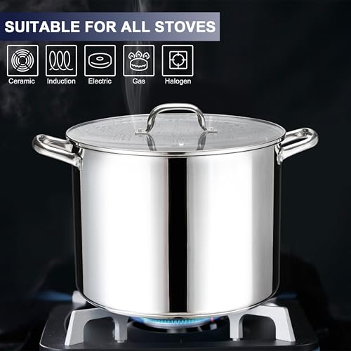 14 QT Stainless Steel Large Stock Pot (14 Quarts)