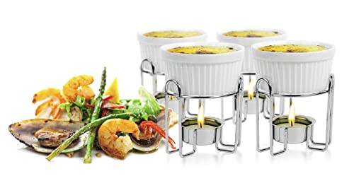 Butter Warmers Set 4 (A. Ceramic Butter Warmer - White)